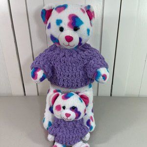 Build a Bear Hearts & Hugs w/ matching smallfry and Handmade Crotchet Sweaters